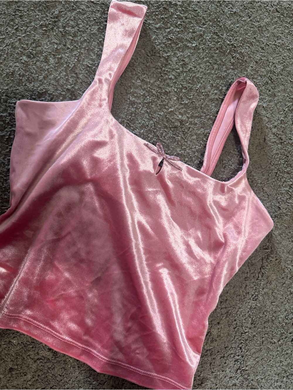 wild fable Pink Velvet Crop Tank Top